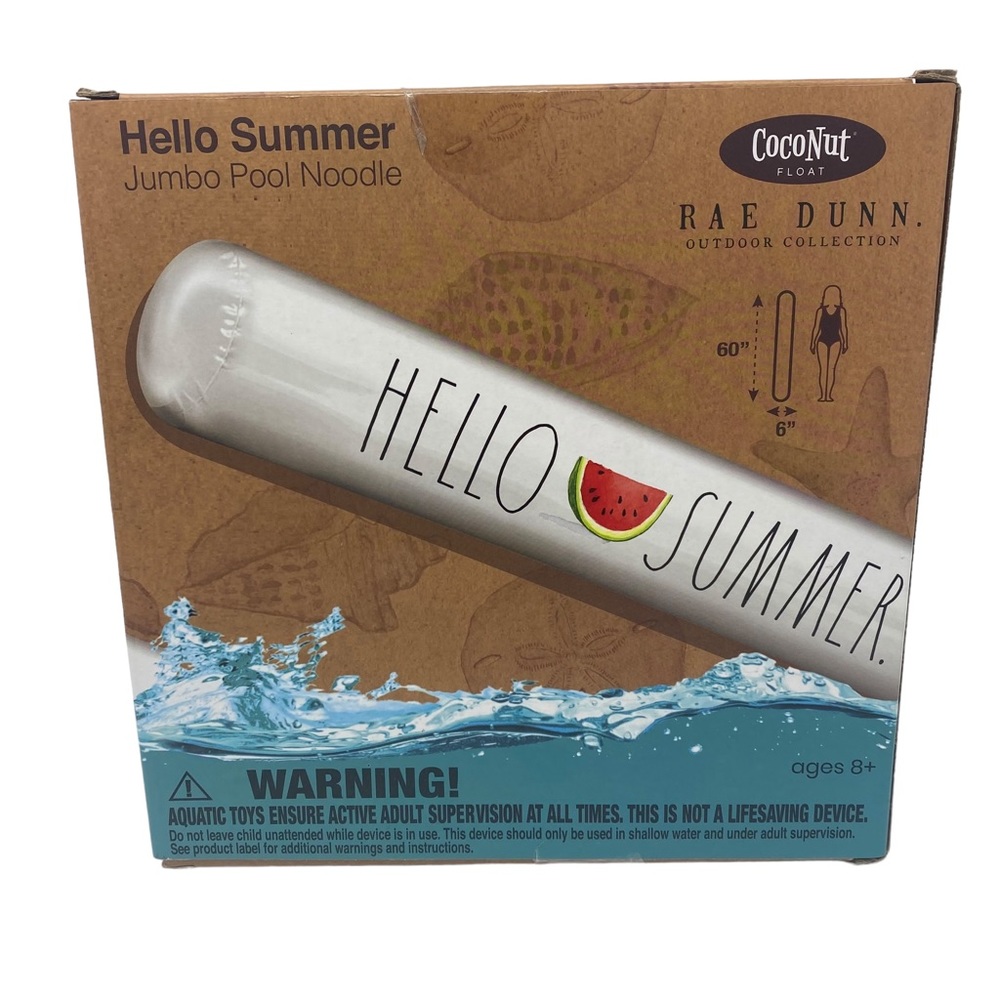 NEW Rae Dunn Hello Summer Jumbo Pool Noodle